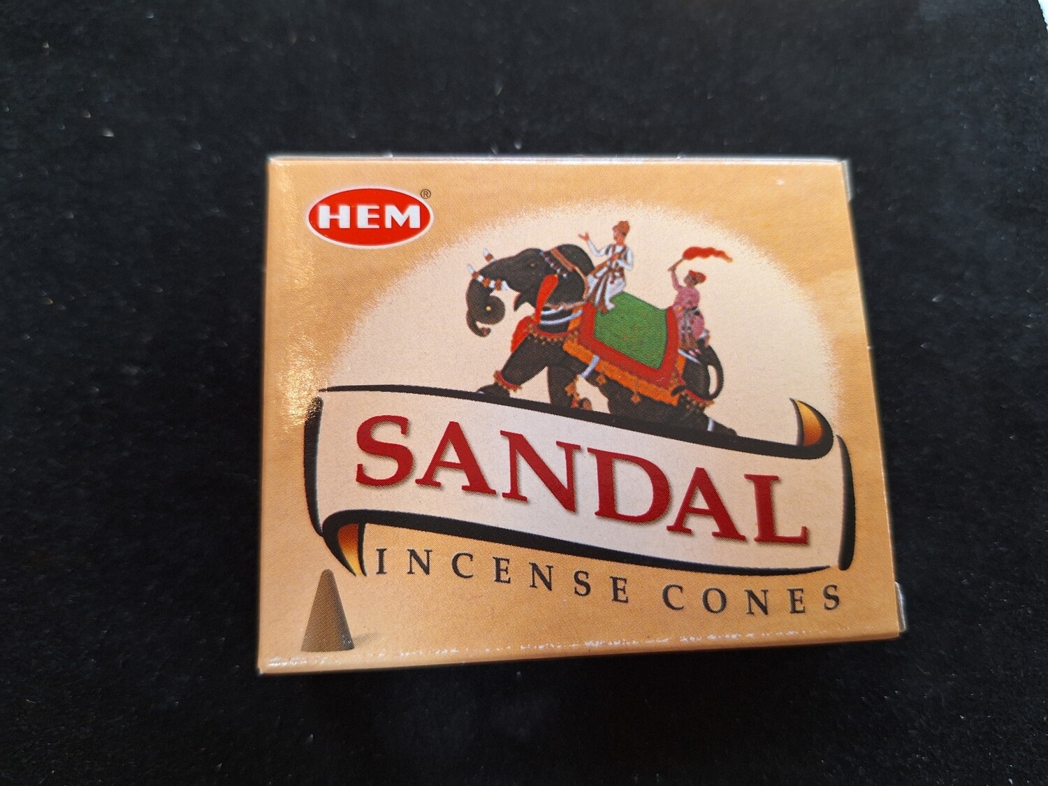 Sandal incense cones~Hem brand