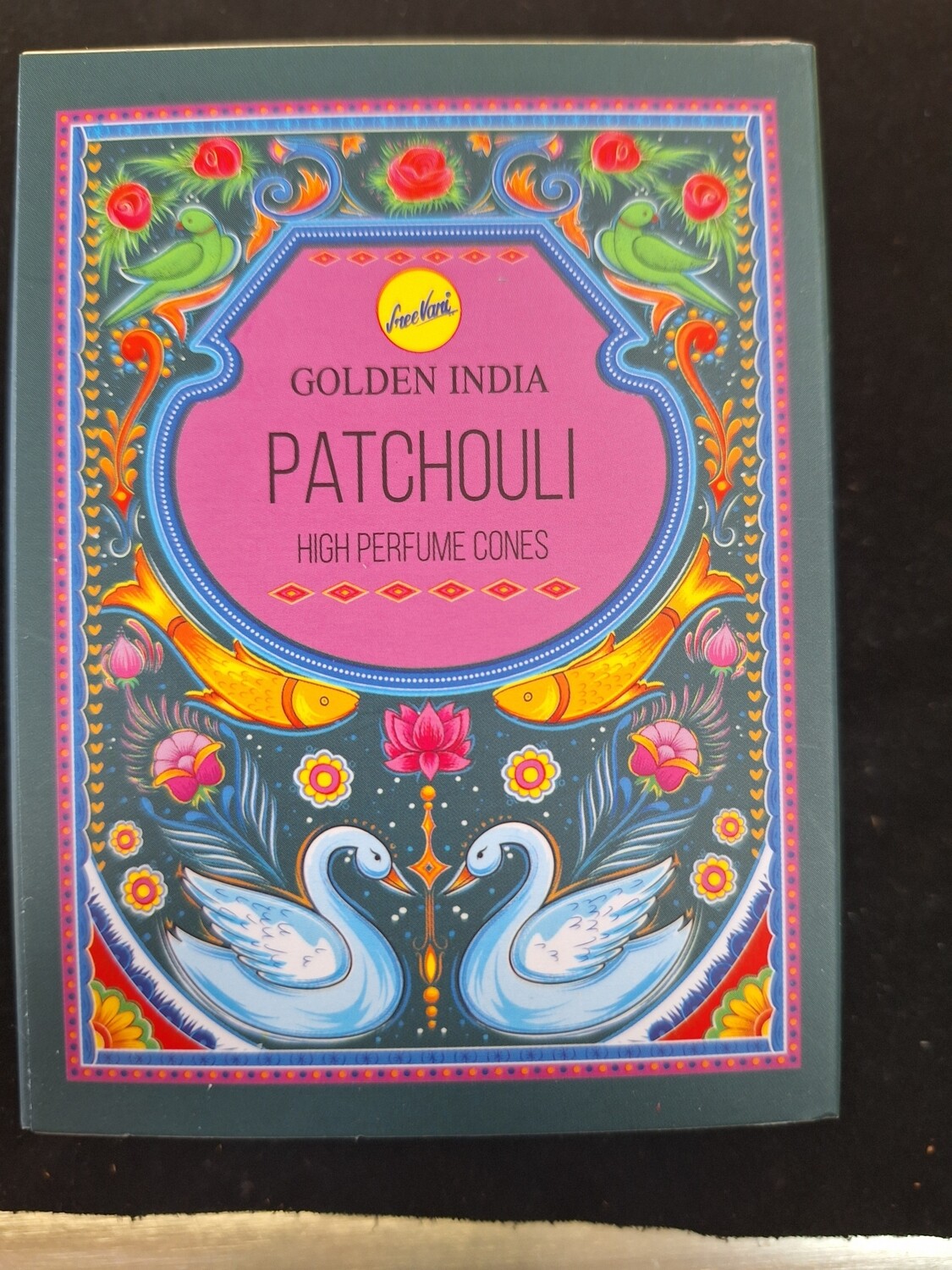 Patchouli- golden India backflow incense cones