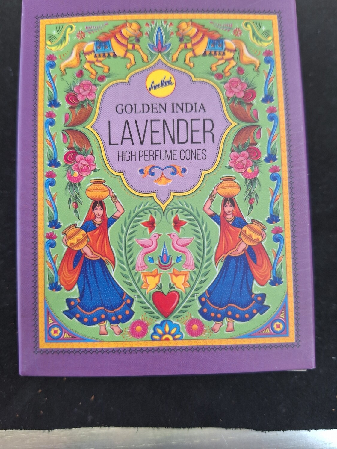 Lavender- golden India backflow incense cones