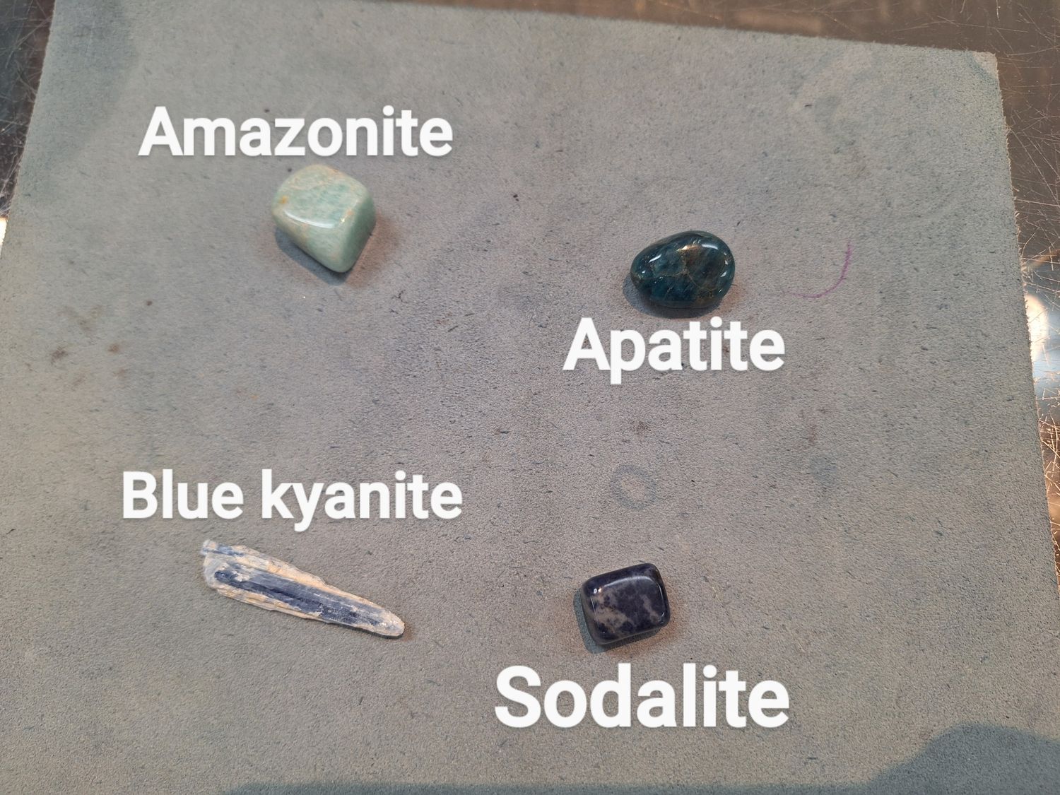 Throat Chakra Stones pouch