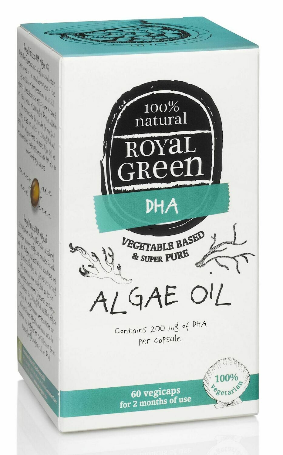 ​ROYAL GREEN Algae oil Dumblių aliejus Omega-3 DHR 200mg