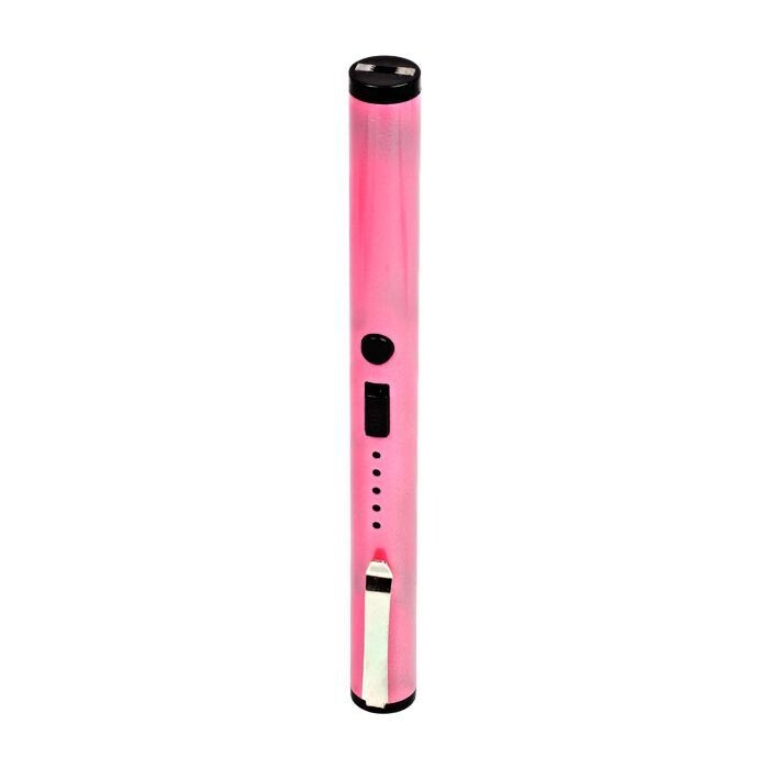 Pen Stun Gun with Battery Meter-Pink