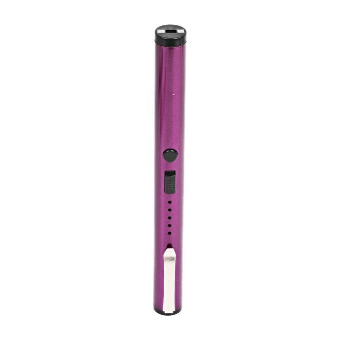 Pen Stun Gun with Battery Meter-Purple