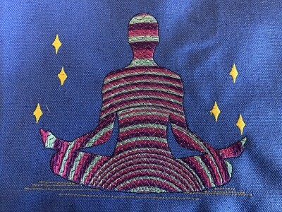 Yoga Pose Embroidery Design