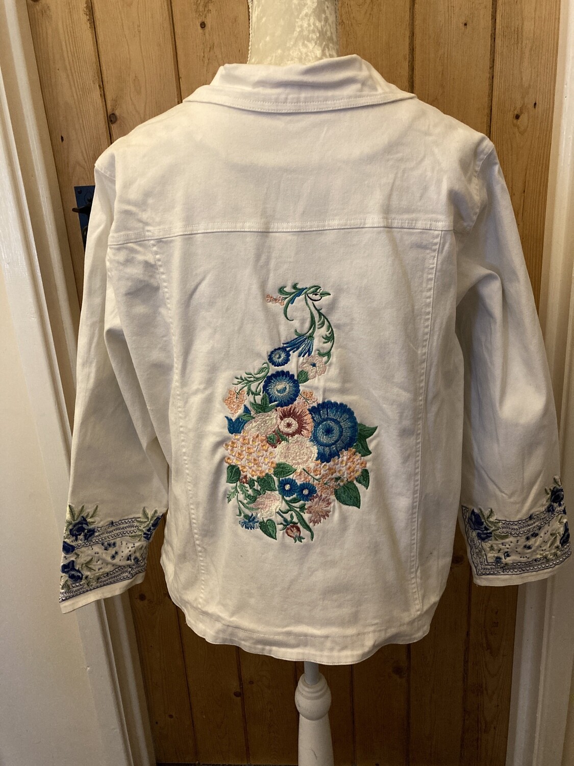 Floral Peacock Preloved Denim