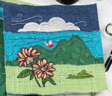 7pm 13th August Lesson 4 Machine Embroidery Landscapes