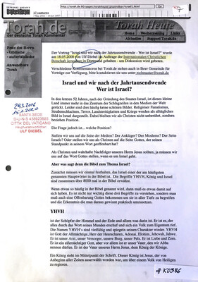 #K0386 l Torah.de - Israel und wir nach der Jahrtausendwende - Wer ist Israel? 