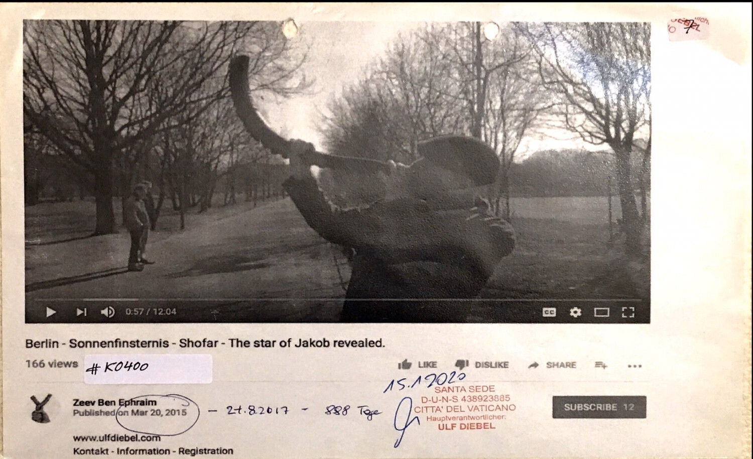 #K0400 l Berlin - Sonnenfinsternis - Shofar - The star of Jakob revealed