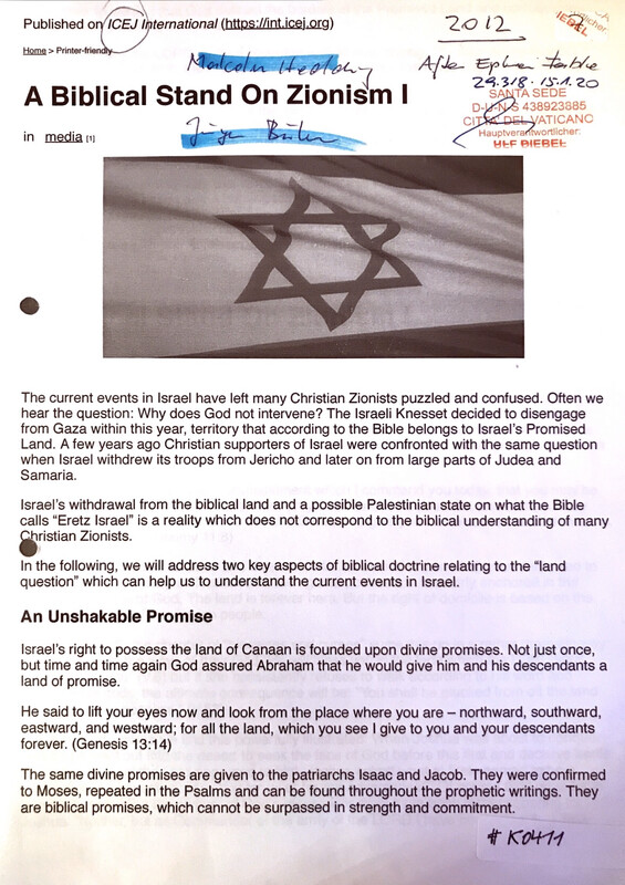 #K0411 l A Biblical Stand On Zionism - Published on ICEJ International 