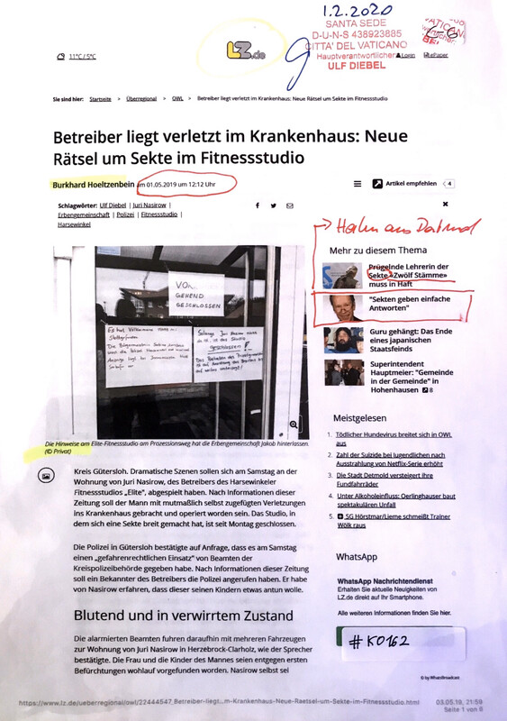 #K0162 l Betreiber liegt verletzt im Krankenhaus: Neue Rätsel um Sekte im Fitnessstudio