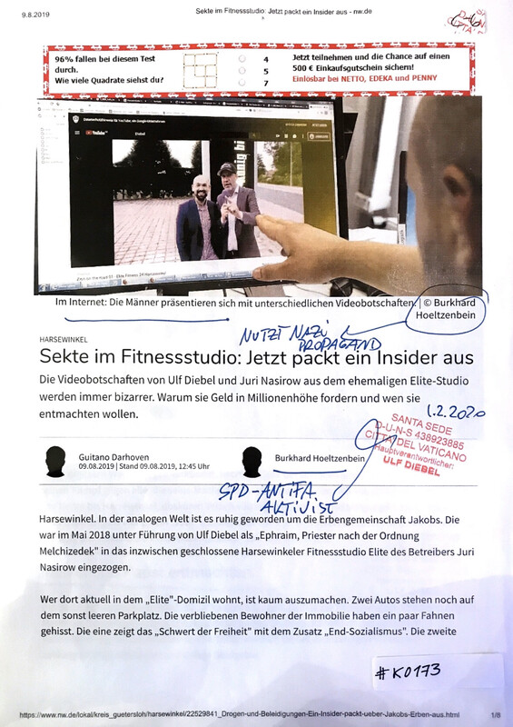 #K0173 l Harsewinkel - Sekte im Fitnessstudio: Jetzt packt ein Insider aus