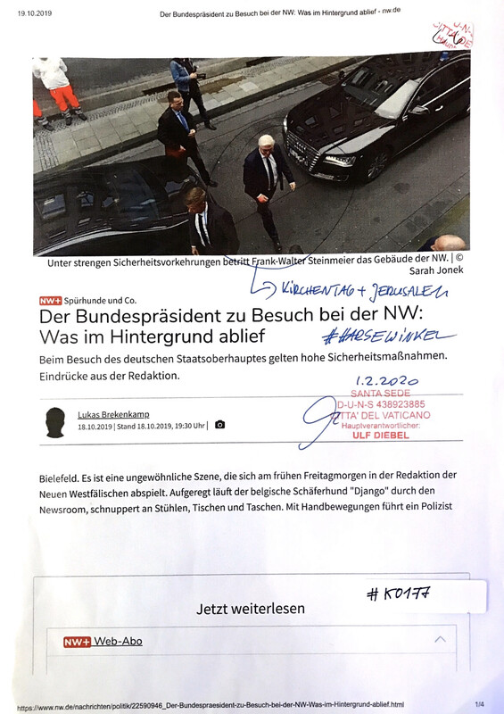 #K0177 l Neue Westfälische l Der Bundespräsident zu Besuch bei der NW: Was im Hintergrund ablief 