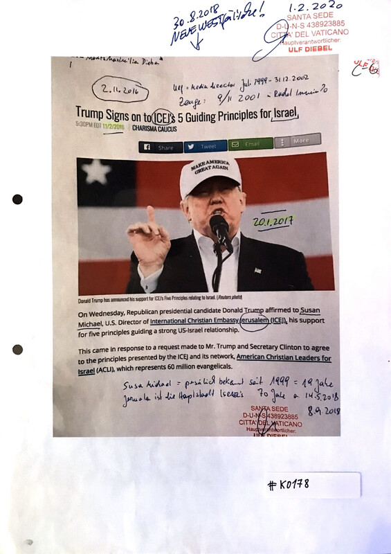 #K0178 l Trump Signs on to ICEJ’s 5 Guilding Principles for Israel