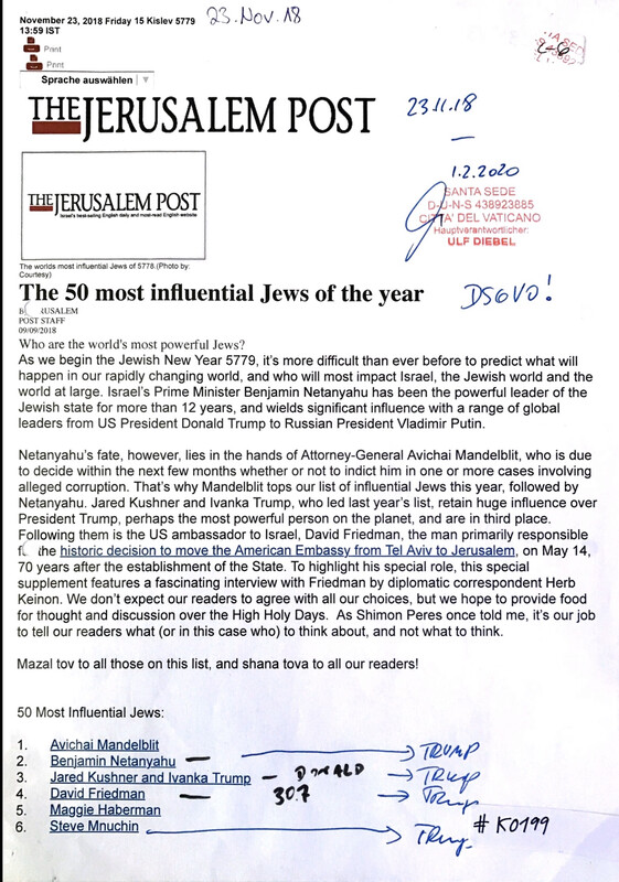 #K0199 l The Jerusalem Post - The 50 most influential Jews of the year 