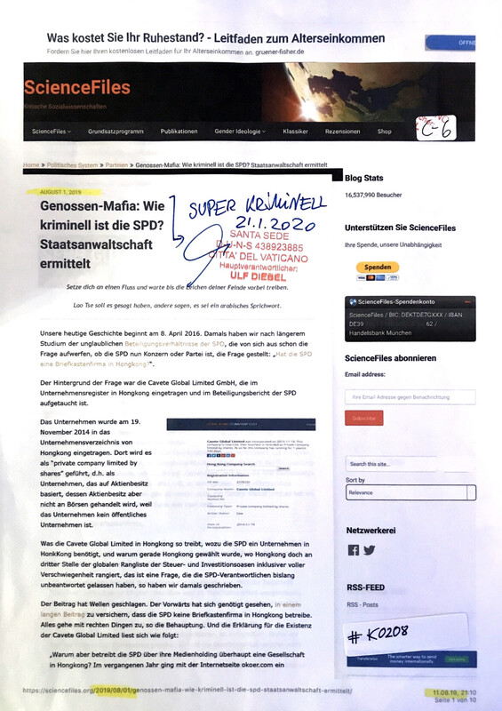 #K0208 l Genossen - Mafia: Wie kriminell ist die SPD? Staatsanwaltschaft ermittelt 