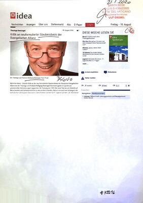 #K0216 l idea - Kritik an neu formulierter Glaubensbasis der Evangelischen Allianz 