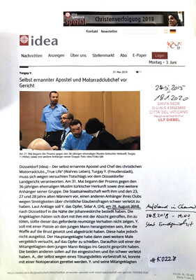 #K0228 l idea - Selbst ernannter Apostel und Motorradclubchef vor Gericht 