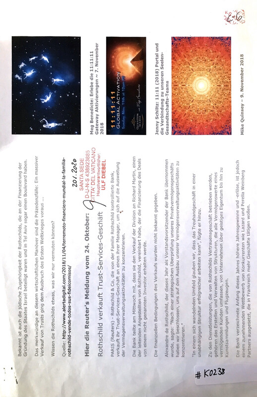 #K0238 l Die Reuter’s Meldung vom 24.Oktober - Rothschild verkauft Trust-Services-Geschäft 