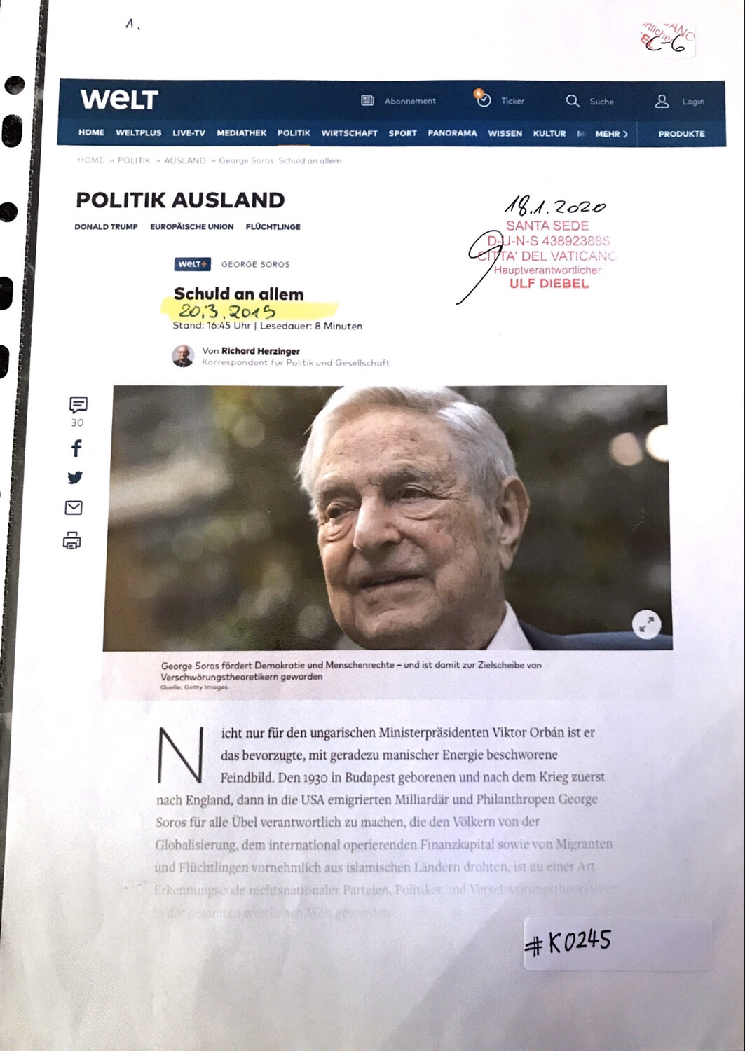 #K0245 l Welt - Schuld an allem 
