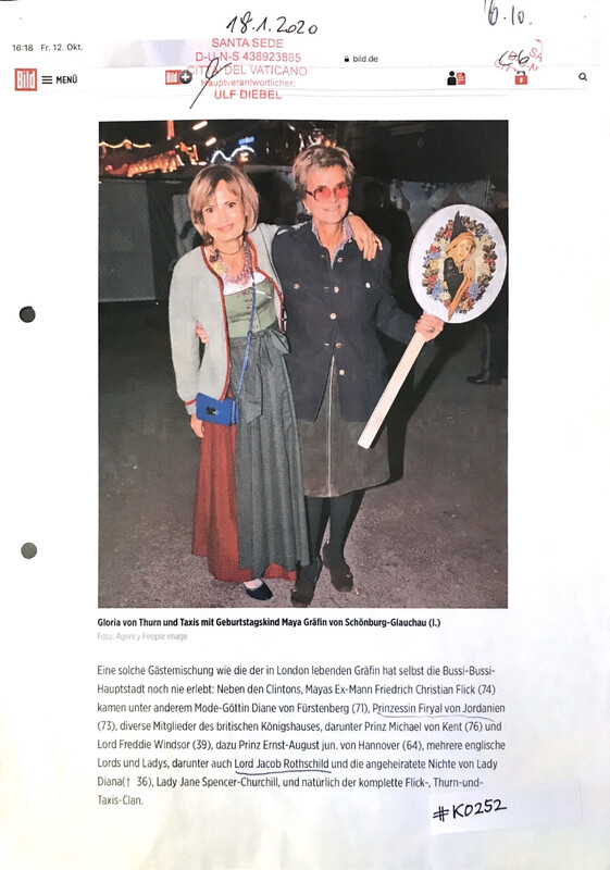 #K0252 l Gloria von Thurn und Taxis mit Geburtstagskind Maya Gräfin von Schönburg-Glauchau