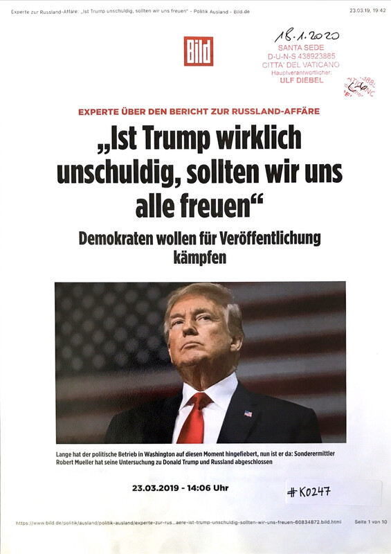 #K0247 l Bild - “Ist Trump wirklich unschuldig, sollten wir uns alle freuen” - Demokraten wollen für Veröffentlichung kämpfen 