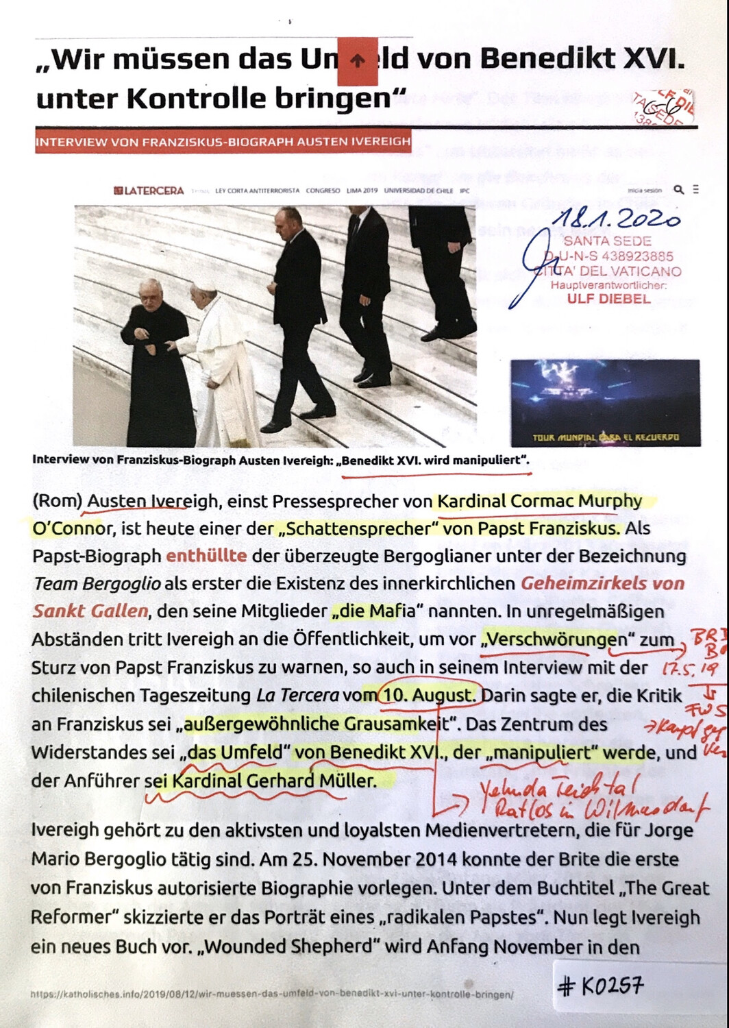 #K0257 l Interview von Franziskus-Biograph Austen Ivereigh: Benedikt XVI. wird manipuliert 