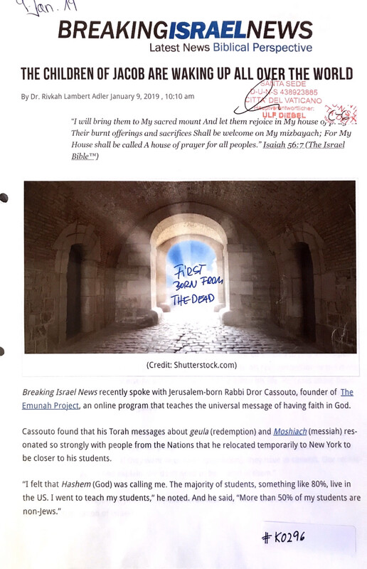 #K0296 l Breaking Israel News - The children of Jacob are waking up all over the world 