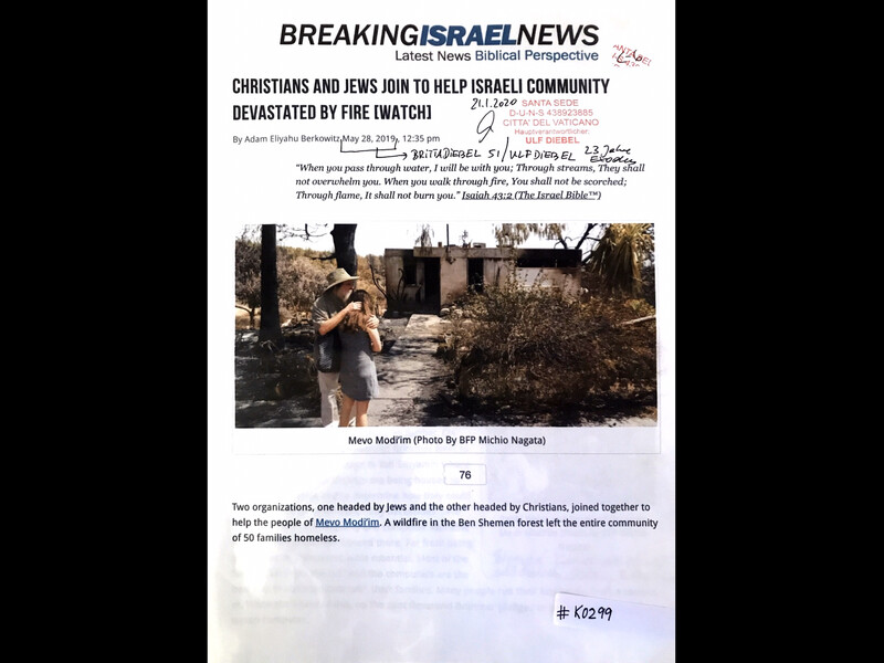 #K0299 l Breaking Israel News- Christians and Jews join to help Israeli community devastated by fire (watch)