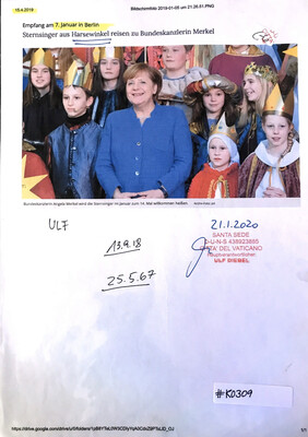 #K0309 l Berlin - Sternsinger aus Harsewinkel reisen zu Bundeskanzlerin Merkel
