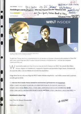 #K0340 l Welt - Penislängen und Analhygiene - Wie man Themen aus der Tabuzone holt 