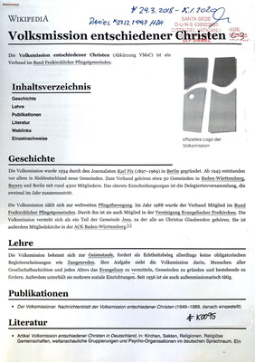 #K0095 l Volksmission entschiedener Christen