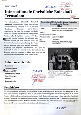 #K0100 l International Christian Embassy Jerusalem