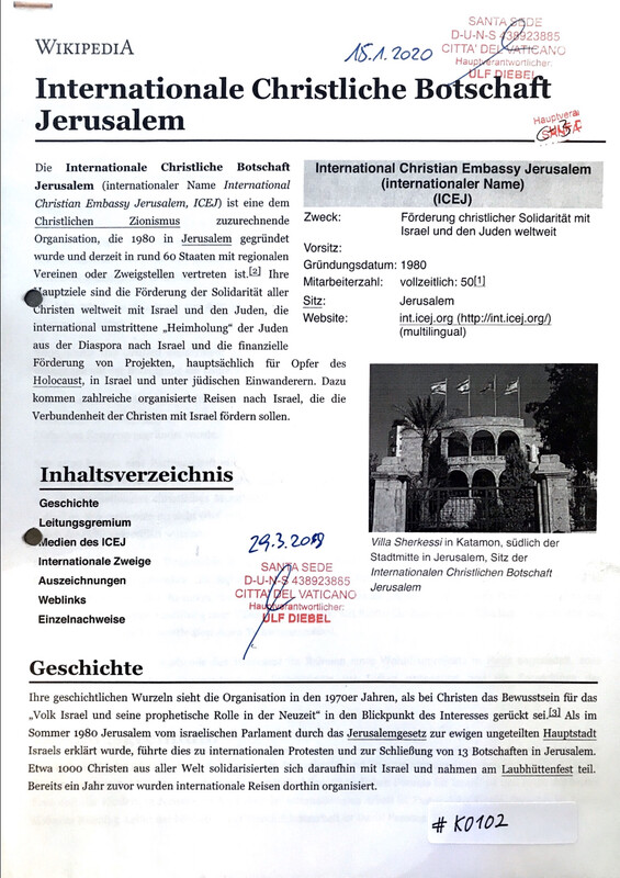 #K0102 l Internationale Christliche Botschaft Jerusalem