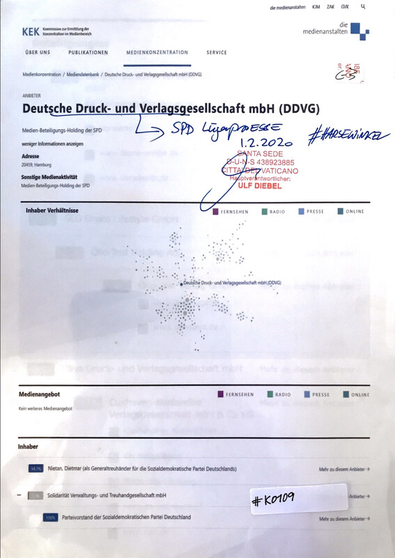 #K0109 l KEK - Deutsche Druck- und Verlagsgesellschaft mbH (DDVG) l SPD Lügenpresse