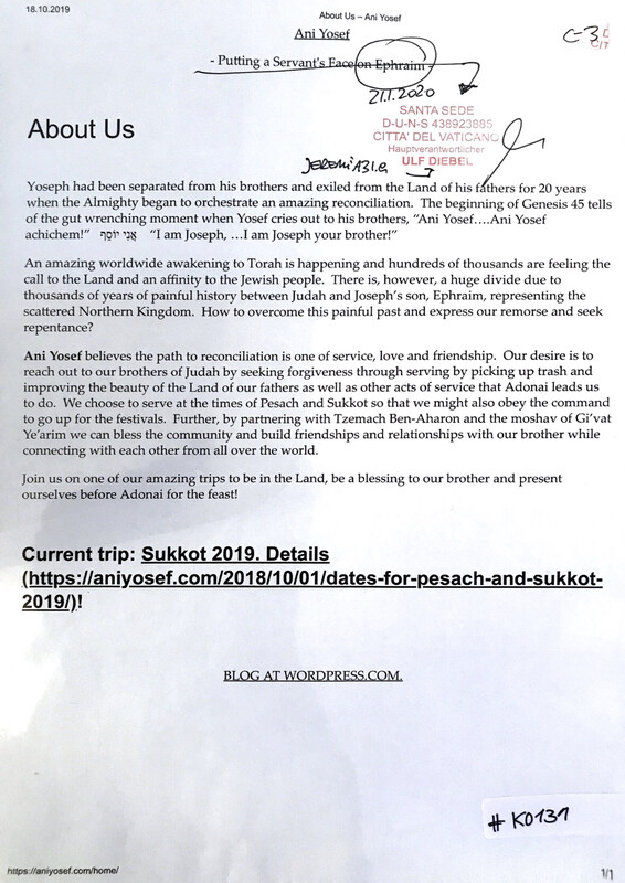 #K0131 l About Us - Ani Yosef l Putting a Servant’s Face on Ephraim 