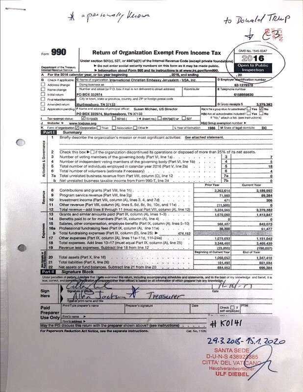 #K0141 l EIN - Employment identification Number of the ICEJ 