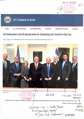 #K0115 l U.S. Embassy in Israel l US Ambassadors and US Special Envoy for Combatting  Anti-Semitism Elan Carr