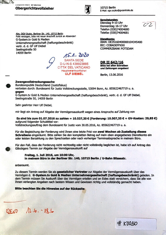 #K0050 l Zwangsvollstreckungssache l Obergerichtsvollzieher Berlin