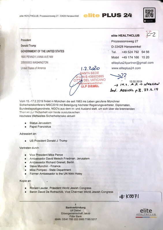 #K0071 l Letter to the President Donald Trump, February 2019 l ElitePlus24