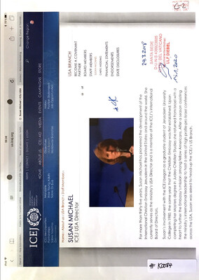 #K0084 l ICEJ - Susan Michael, ICEJ USA Director 