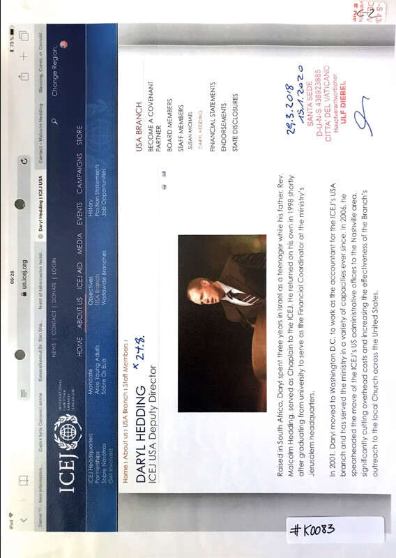 #K0083 l ICEJ - Daryl Hedding, ICEJ USA Deputy Director