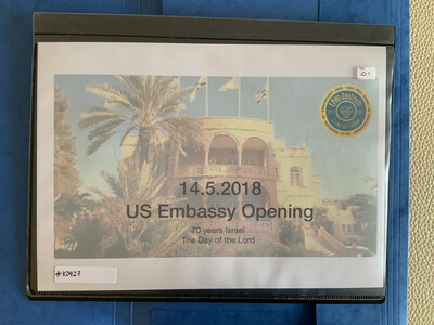 K0427 Original Apokalypse Beweis Dokument 14.5.2018 US Embassy Opening