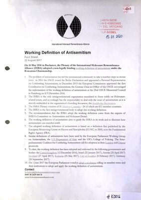 #K0016 l Working Definition of Antisemitism