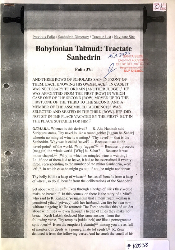 #K0038 l Babylonian Talmud: Tractate Sanhedrin