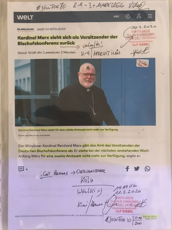 #U001 l Welt - Kardinal Marx zieht sich als Vorsitzender der Bischofskonferenz zurück