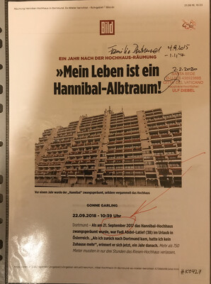 #K0427 l Bild - Ein Jahr nach der Hochhaus-Räumung „Mein Leben ist ein Hannibal-Albtraum!