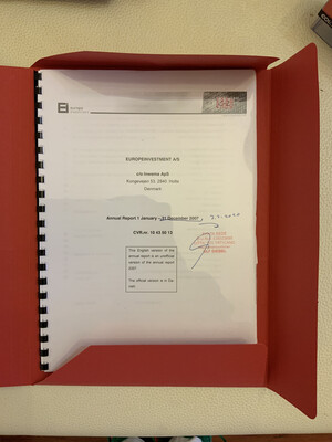 #K0423 l Business Report 31.12.2007 -  Europe Investment A/S