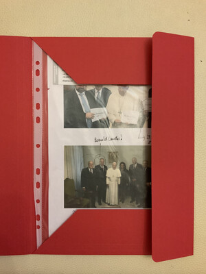 #K0429 l Beweis 2 Endgericht Der Apokalypse Original - Papst Franziskus, David De Rothschild, Ronald Lauder, World Jewish Congress At The Vatikan