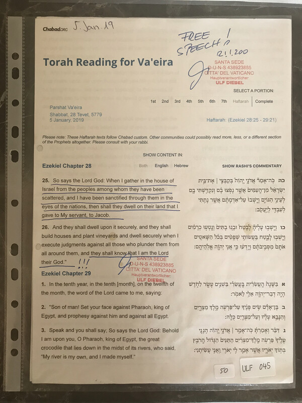 #U045 l Torah Reading for Va’eira - 28 Tevet 5779 l 5th of January 2019 