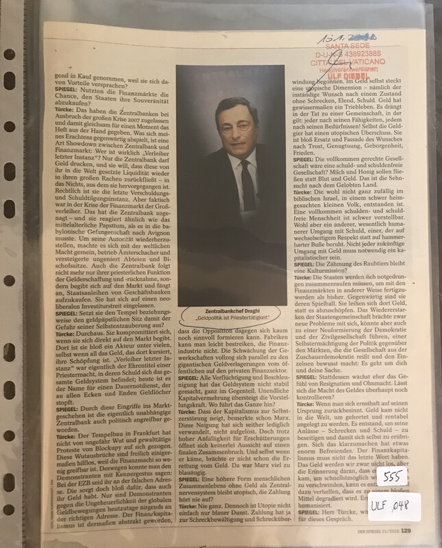 #U048 l Zentralbankchef Draghi - “Geldpolitik ist Priestertätigkeit”
